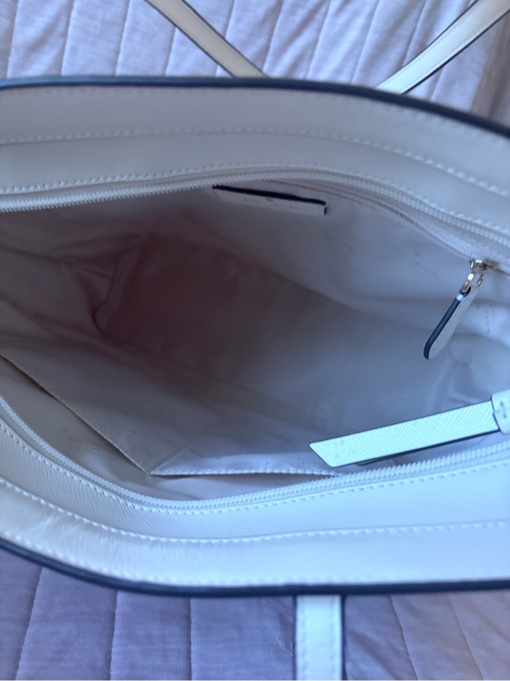 kate spade White Strawberry Print Tote with Red and Pink Accents - Picture 6 of 6